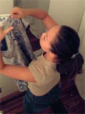 Asian catch by a hidden cam in change room